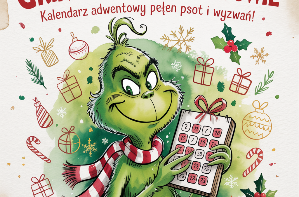 🔔 WIELKIE ODLICZANIE CZAS ZACZĄĆ! GRINCHOWY „SZKOLNY KALENDARZ ADWENTOWY” RUSZA! 🎁